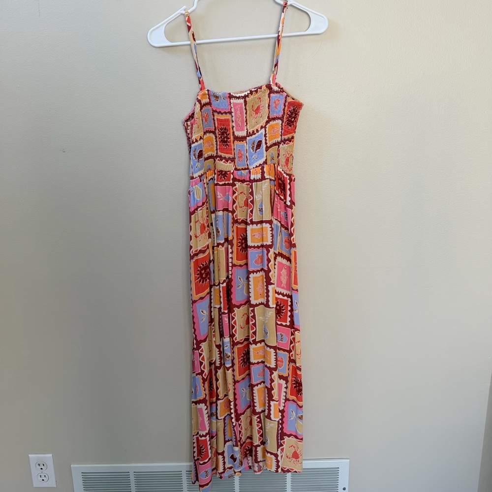 Patrons of Peace Vibrant Patchwork Midi Dress Sz S - Picture 8 of 11